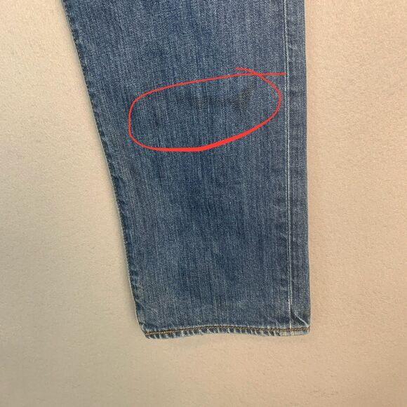 Levi’s 501 Original Fit Men’s Jeans Blue Denim Straight Leg Button Fly 34x32 - Picture 4 of 11